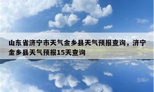 济宁金乡天气预报15天查询结果_济宁金乡天气预报15天